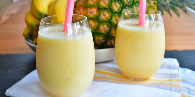 Smoothie de Ananás e Banana