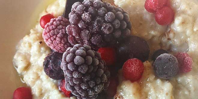 Papas de Aveia com Frutos Silvestres