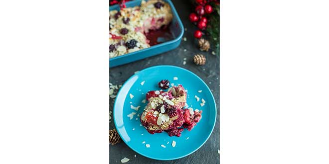 Aveia no Forno com Frutos Silvestres