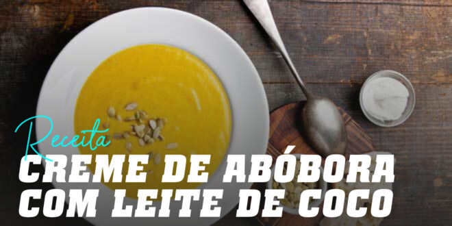 Sopa de Abóbora com Leite de Coco
