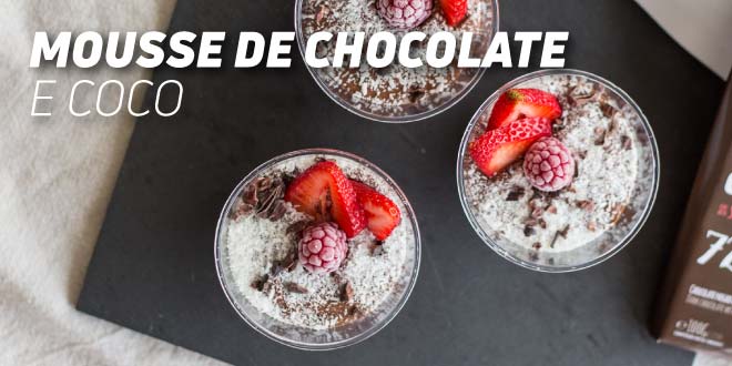 Mousse de Chocolate e Coco Mousse de Chocolate e Coco