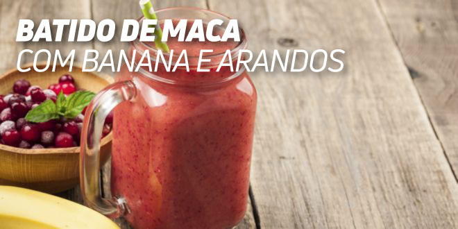 Batido de Maca com Banana e Arandos Batido de Maca com Banana e Arandos