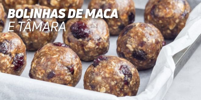 Bolinhas de Maca e Tâmara