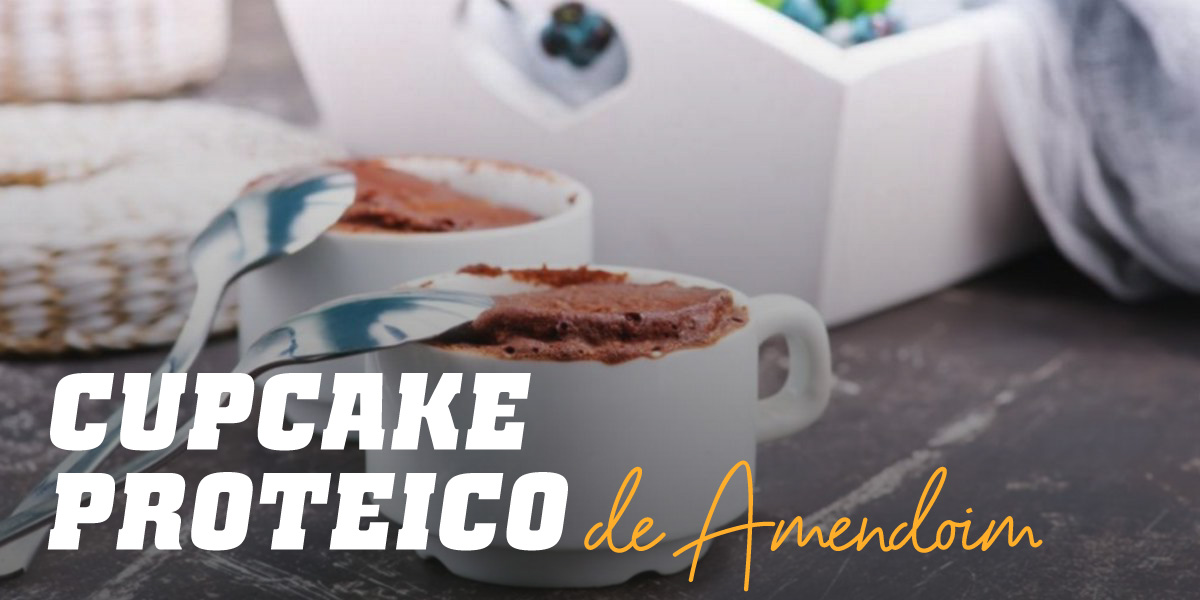 Cupcake Proteico de Amendoim e Bolacha