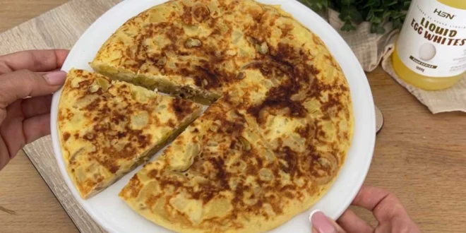 Tortilha de batatas fitness baixa em gorduras Tortilha de batatas fitness baixa em gorduras