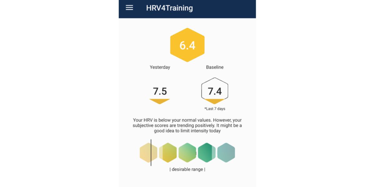 app hrv resultado