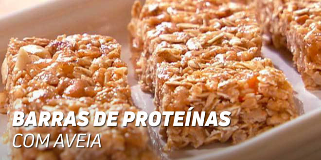 Barras de Proteínas com Aveia Assadas