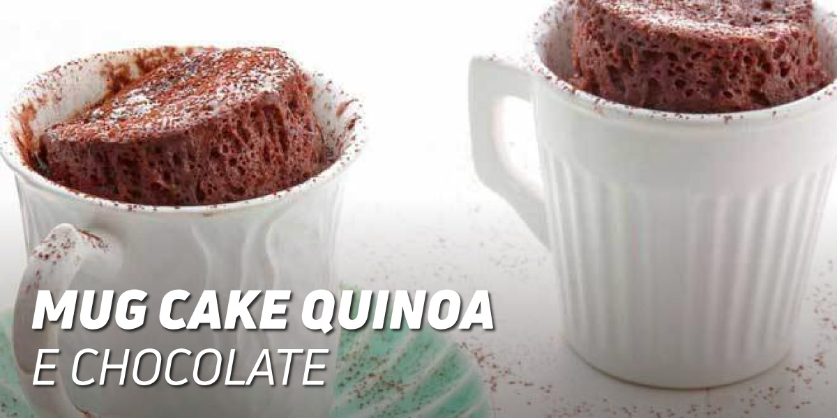 Mug Cake de Quinoa e Chocolate