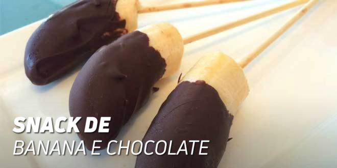 Snack de Banana e Chocolate