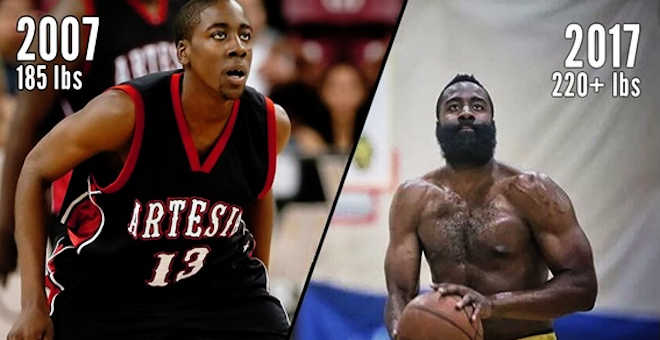 James Harden transformação física James Harden transformação física