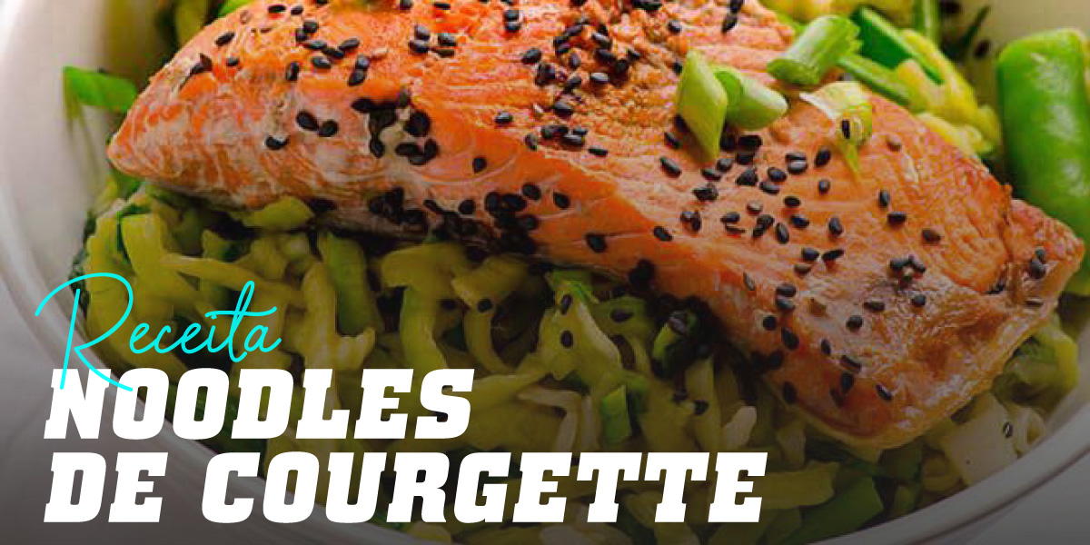 Noodles de Curgete com Salmão