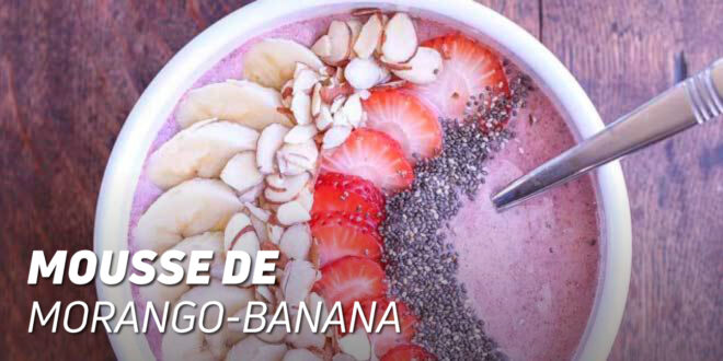 Mousse de Morango e Banana
