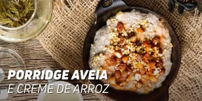 Porridge de Aveia e Creme de Arroz com Sementes