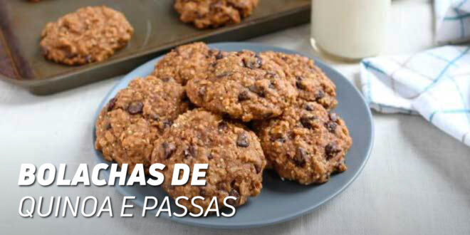 Bolachas de Quinoa e Passas Bolachas de Quinoa e Passas