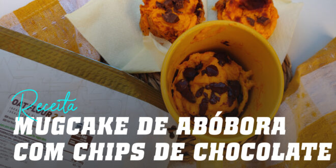 Mug Cake de Abóbora com lascas de Chocolate