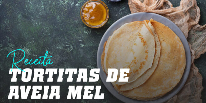 Panquecas de Aveia com Mel e Caju