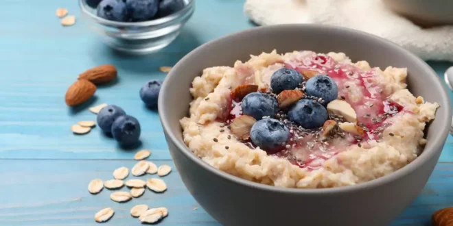 Receita de papas de aveia ou porridge saudável e proteico