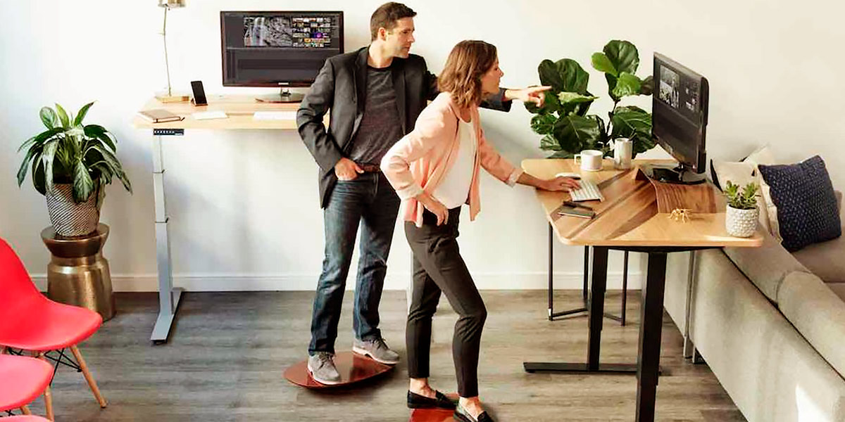 Trabalhar de Pé em standing desk
