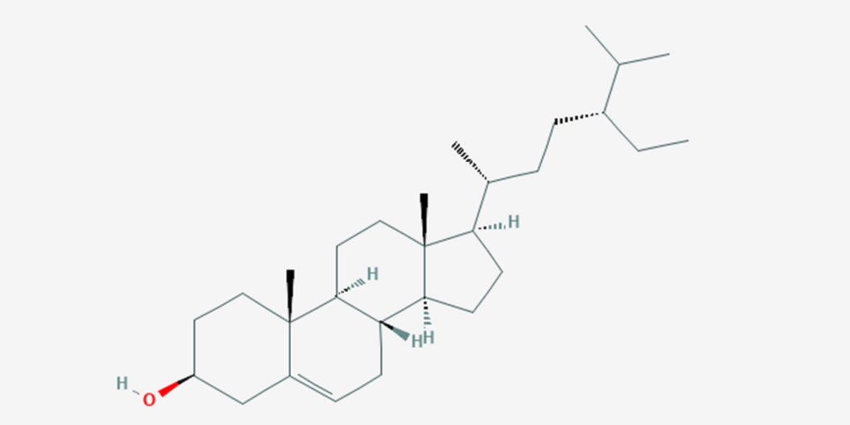 Estrutura química do beta-sitosterol. Estrutura química do beta-sitosterol.