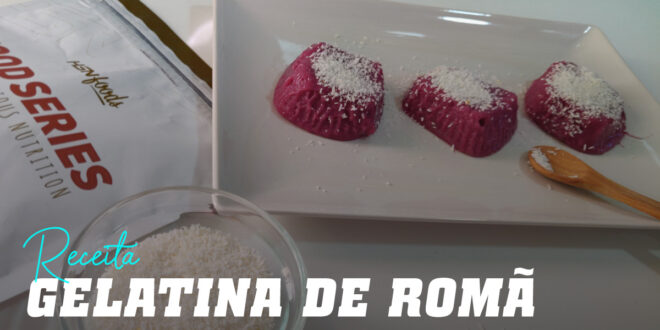 Gelatina de Romã com Coco Ralado