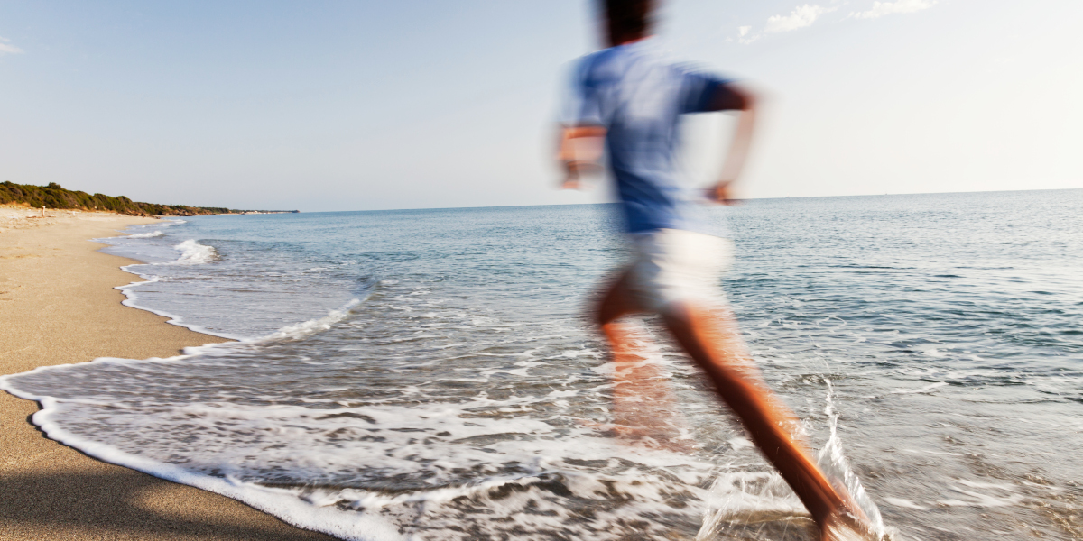 Correr na praia, um treino da HSN