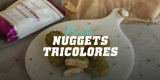 Nuggets Tricolores com Farinha de Amêndoa Nuggets Tricolores com Farinha de Amêndoa