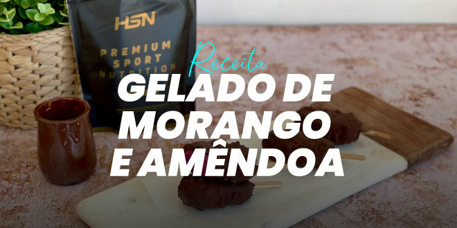 Gelado de Amêndoas com Morango