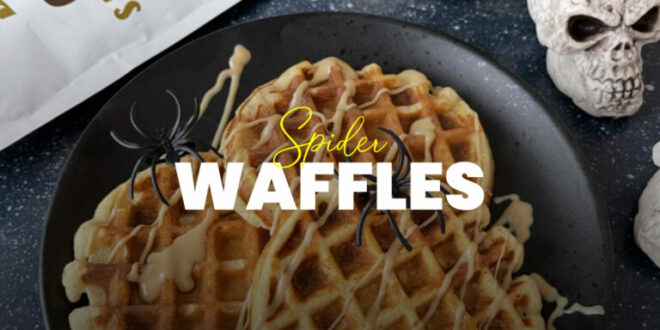 Spider Waffles para Halloween Spider Waffles para Halloween