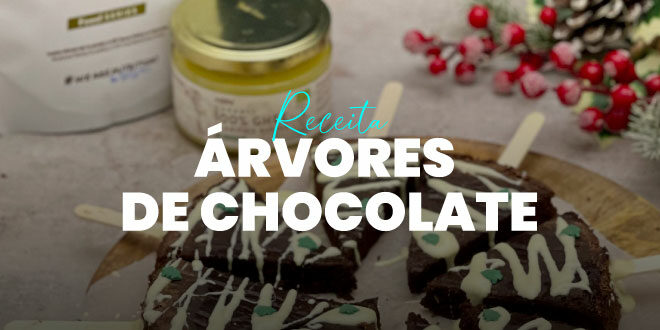 Pequenas Árvores de Chocolate para o Natal