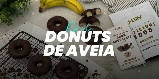 Donuts de Aveia revestidos de Chocolate Donuts de Aveia revestidos de Chocolate