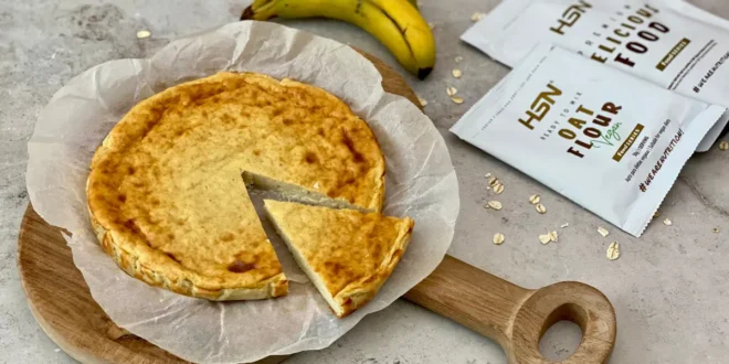 Tarte fit de banana e iogurte Tarte fit de banana e iogurte