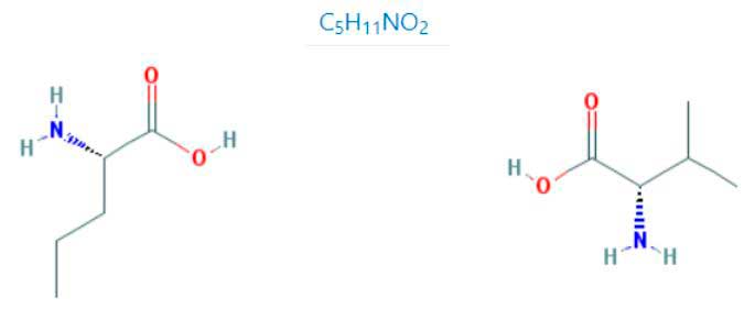 estrutura molecular norvalina