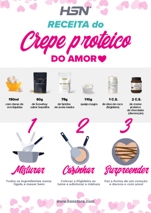 Receita do crepe proteico do amor