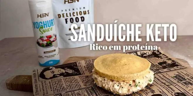Sanduíche Keto Rico em Proteínas