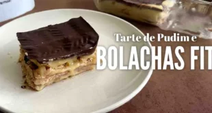 Tarte de Pudim e Bolachas Fit