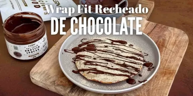 Wrap fit recheado de Chocolate Proteico
