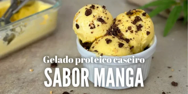 Gelado Proteico Caseiro de Manga
