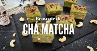 Brownie de Chá Matcha para o Halloween