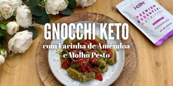 Gnocchi Keto com Farinha de Amêndoa e Molho Pesto