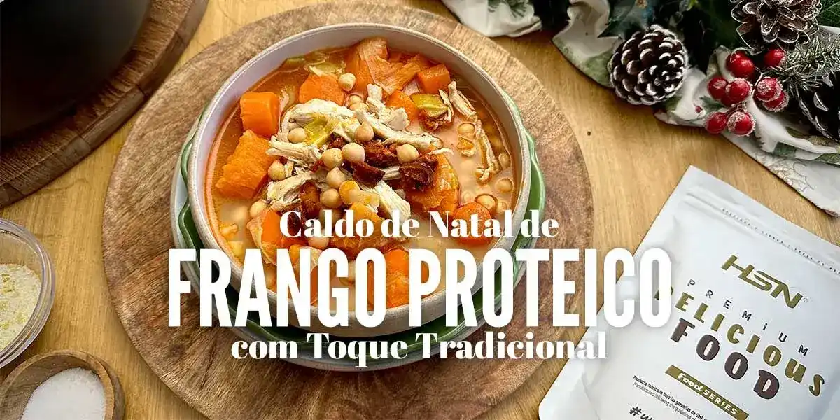 Caldo de Natal de Frango Proteico com Toque Tradicional
