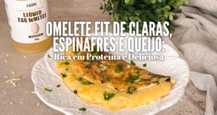 Omelete Fit de Claras, Espinafres e Queijo