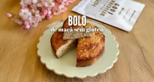 Bolo de maçã sem glúten