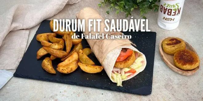 Durum Fit Saudável de Falafel Caseiro