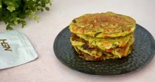 Panquecas de legumes sem ovo ricas em proteína