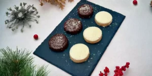 Nevaditos saudáveis de baunilha e chocolate para o Natal