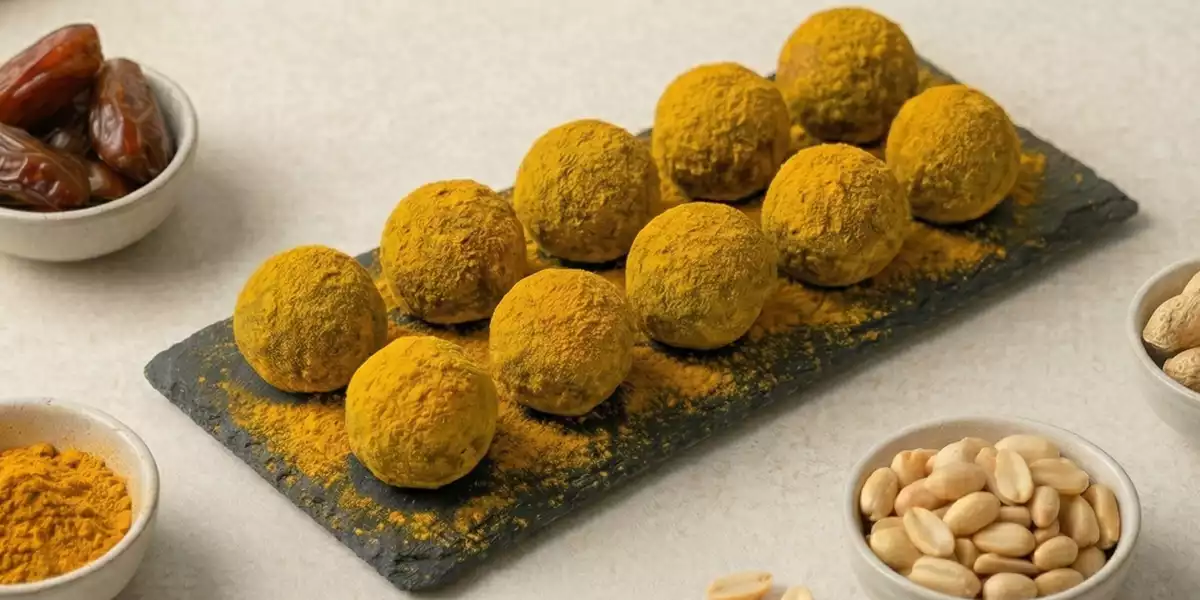 Energy Balls de Curcuma e Amendoim
