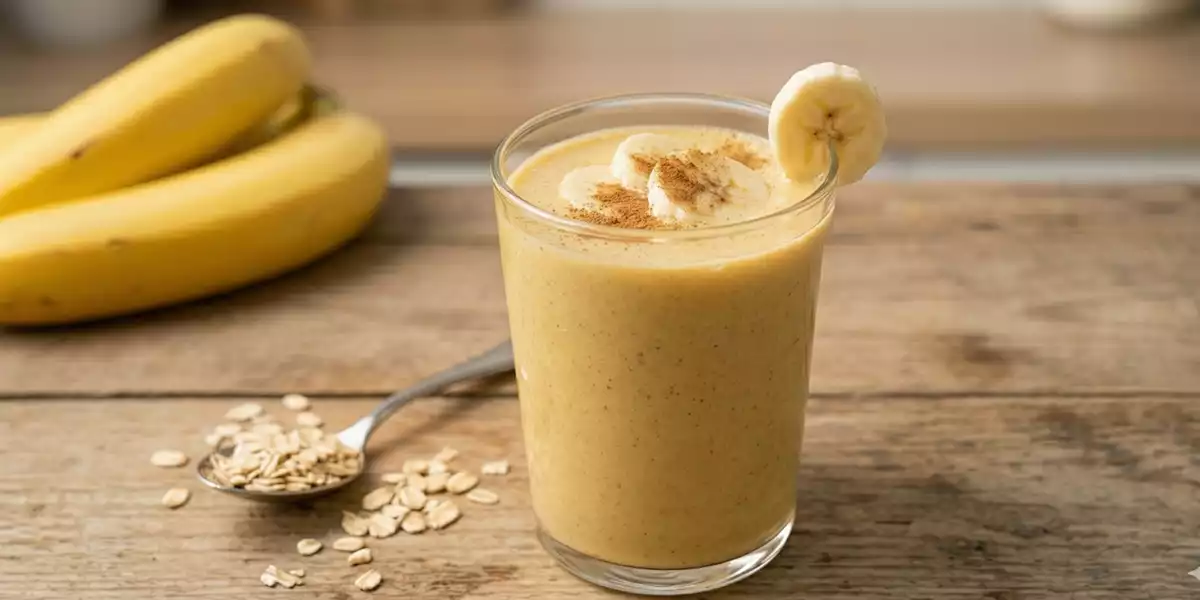 Smoothie Energético de «Leite Dourado» e Banana