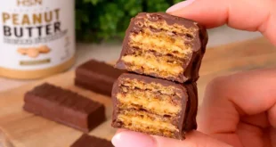 Chocolatinas sem açúcar recheadas com creme de amendoim