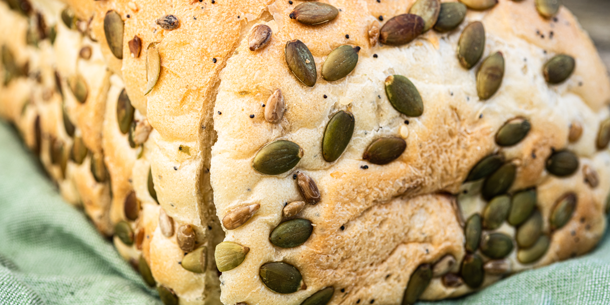 Pão rápido integral de ervilha para desportistas