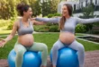 Exercícios com bola de Pilates para grávidas